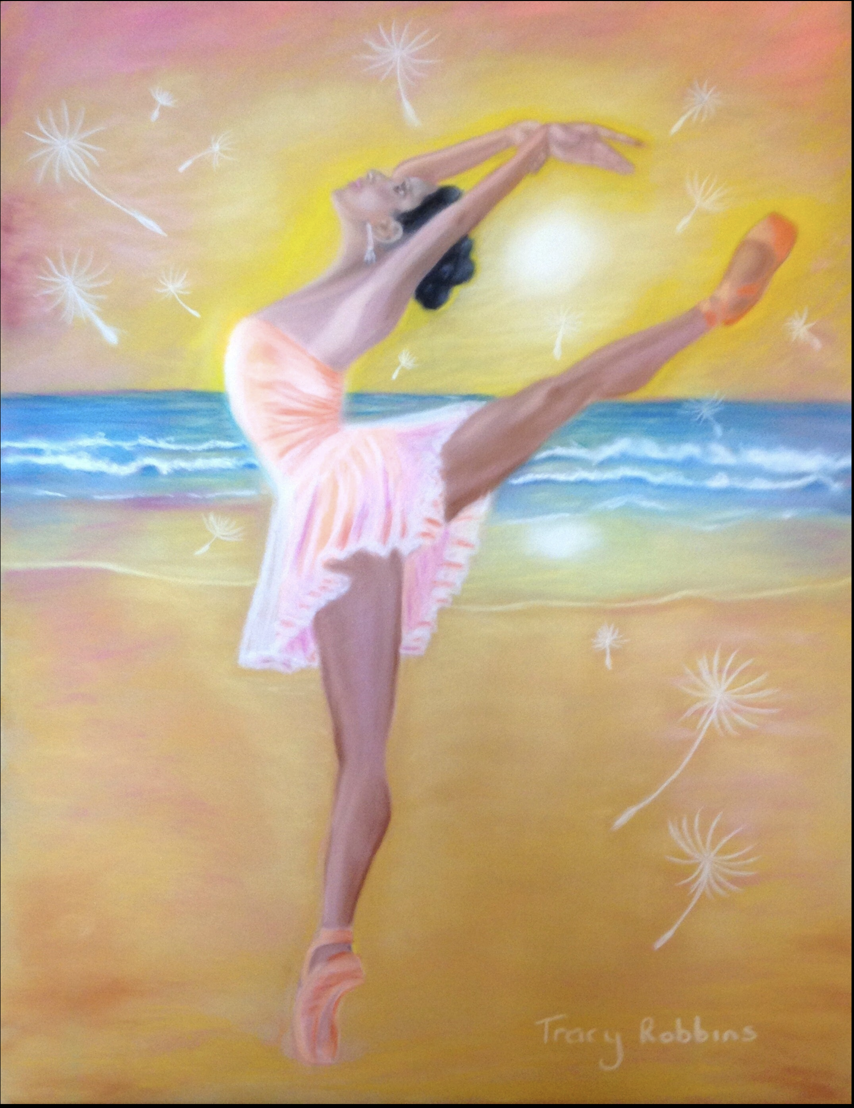 dancer painting by TRacy Robbins Beauty and balance